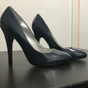 Navy Blue Patent Leather Pumps 4.5 inch Pumps